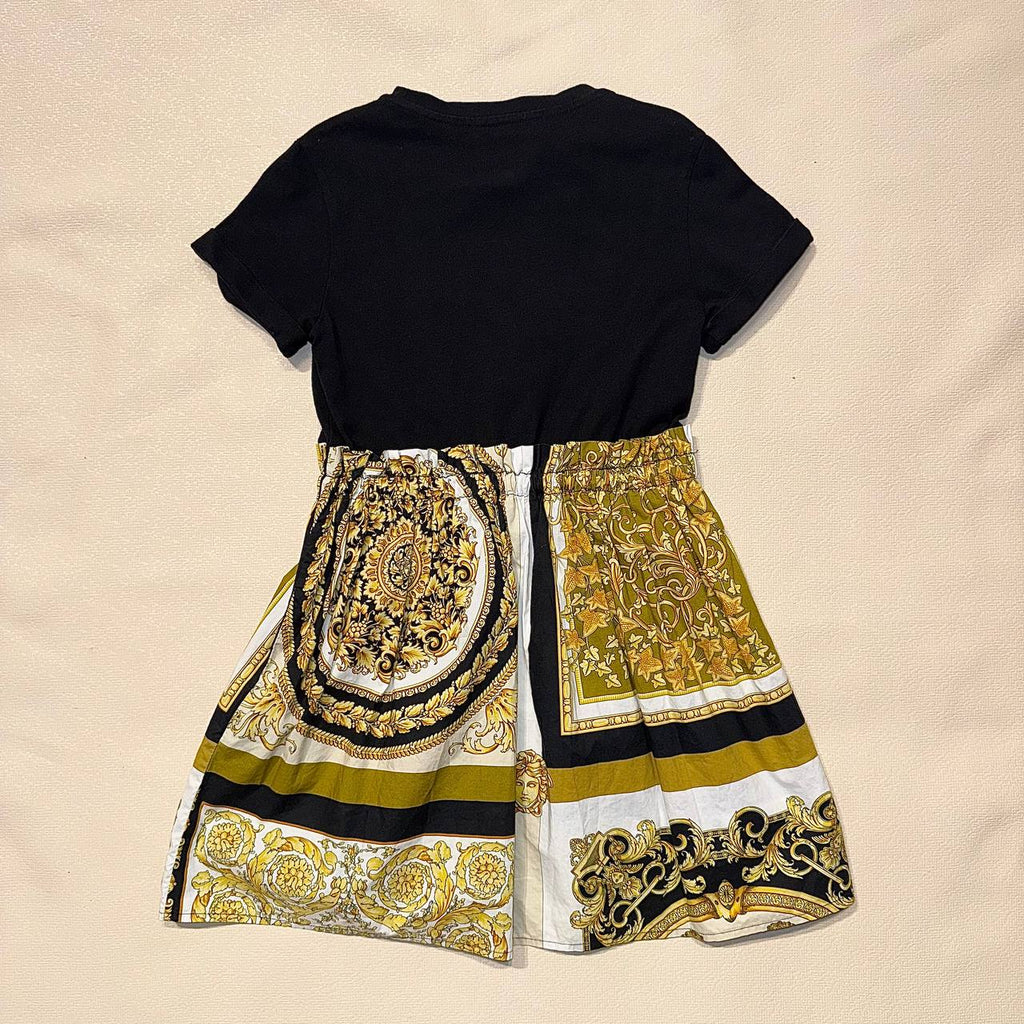 Versace Kids T-Shirt and Baroque Print Skirt Dress